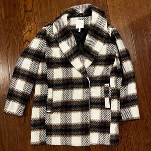 Avec Les Filles Plaid Pea Coat